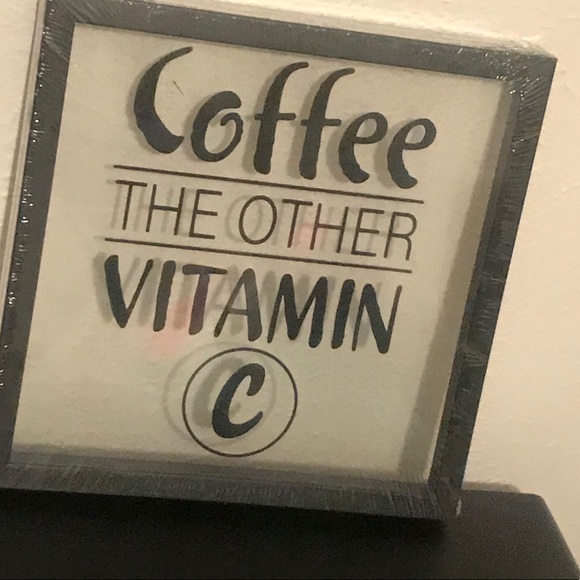 Coffee Vitamin C Decorative Office Table Top/Shelf Plaque - Picture 10 of 10